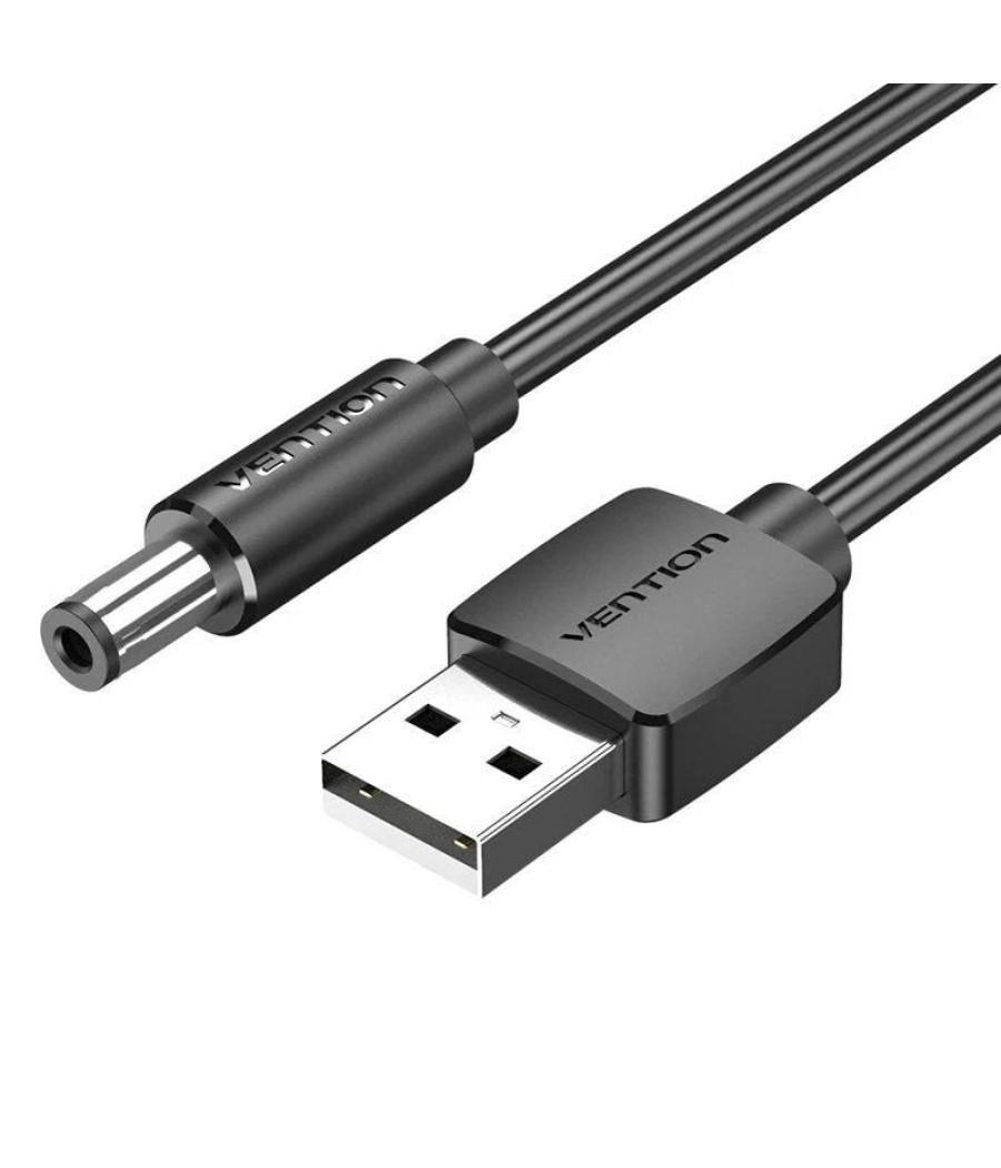 Cable alimentación vention ceybd/ usb-a macho - dc 5.5mm macho/ 50cm/ negro