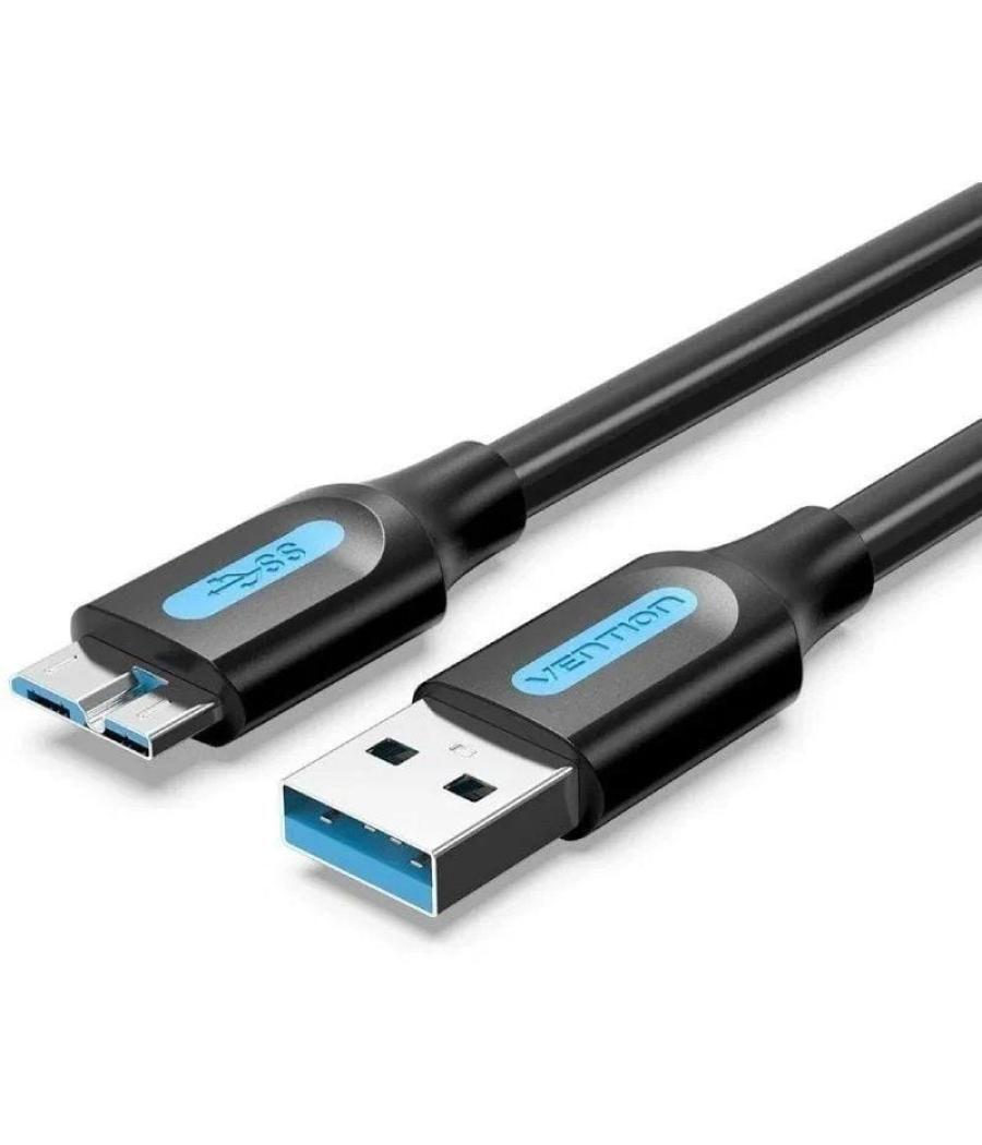 Cable usb 3.0 vention copbg/ usb macho - microusb macho/ hasta 10w/ 5gbps/ 1.5m/ negro