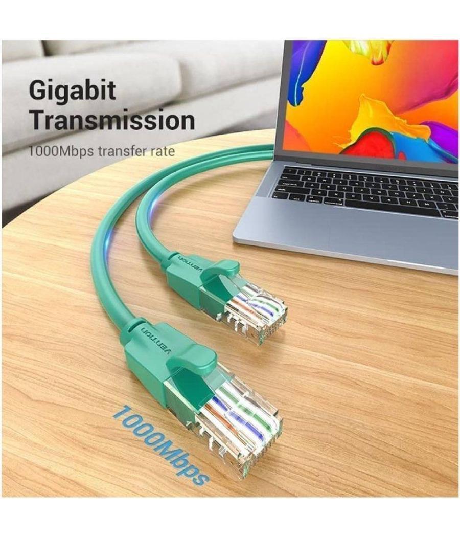 Cable de red rj45 utp vention ibegh cat.6/ 2m/ verde