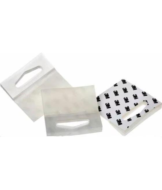 3m perchas 1075 adhesivas 50x50mm kit 500 ud poliéster transparente