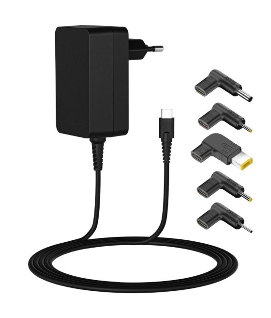 Cargador universal leotec notebook 45w type-c/ 1x usb tipo-c/ 2.25a
