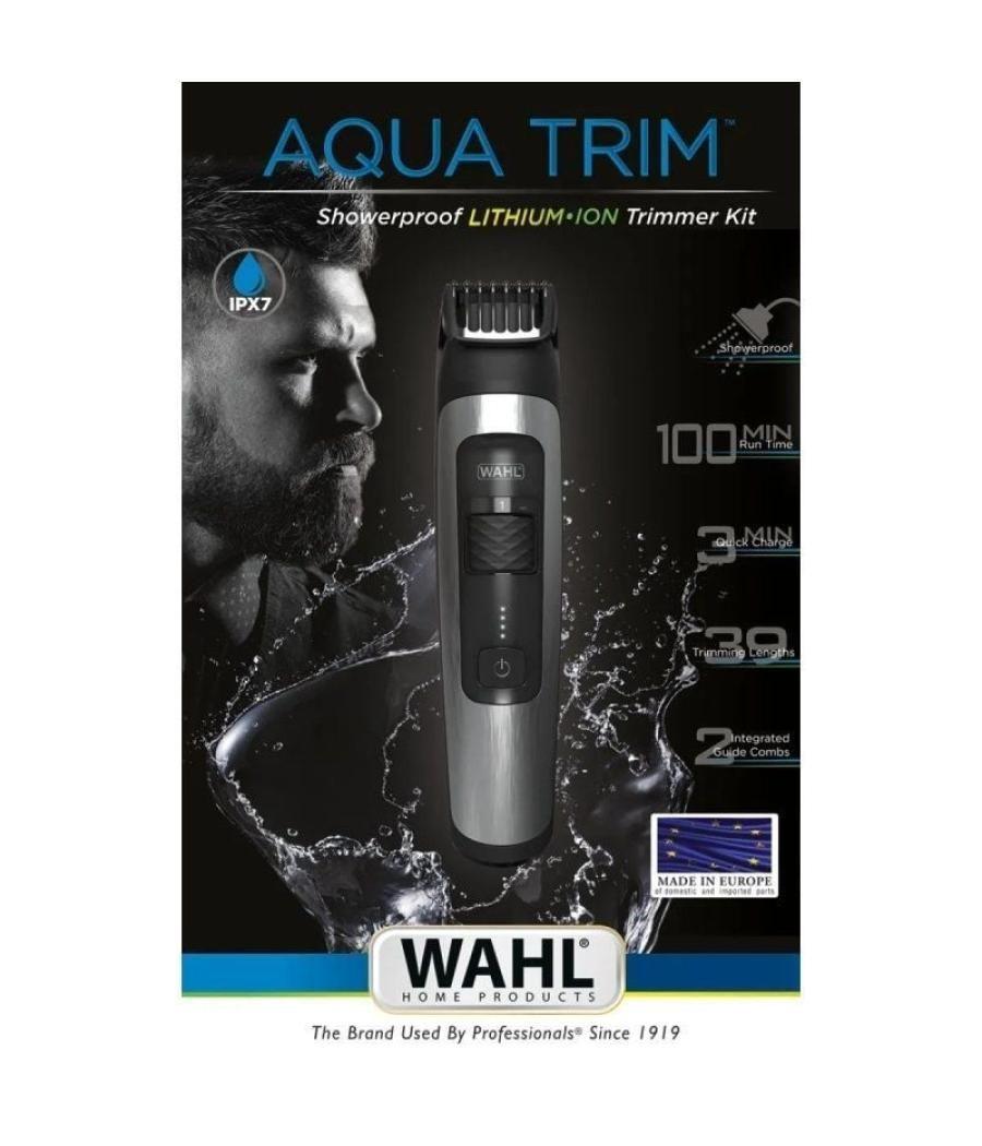 Cortabarbas wahl aqua trim 1065-0460/ con batería/ 4 accesorios