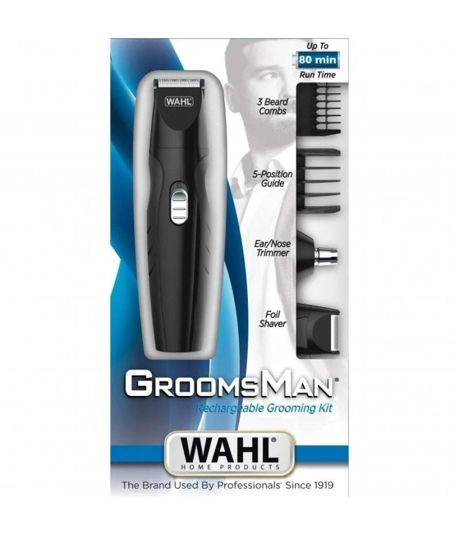 Recortadora wahl groomsman kit 9685-016/ con batería/ 11 accesorios