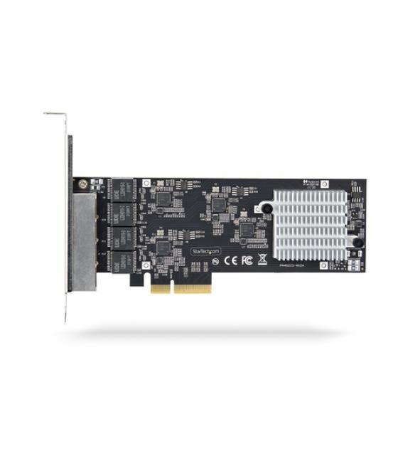 StarTech.com Tarjeta PCI Express de Red Ethernet 4 Puertos NBASE-T 2,5G - NIC I225-V - Tarjeta de Red de 4 Puertos para Ordenado