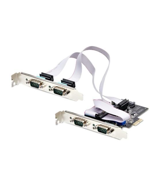 StarTech.com Tarjeta Serie PCI Express de 4 Puertos DB9 - Serial RS232/RS422/RS485 - TAA - UART 16C1050 - ESD de Nivel 4 - con B
