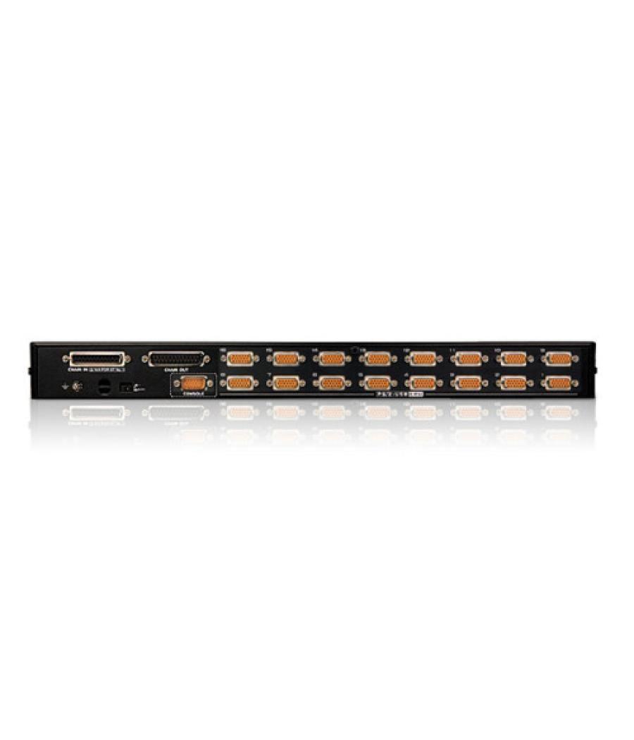 Aten switch kvm vga ps/2-usb de 16 puertos con puerto para conexión en cadena y periféricos usb