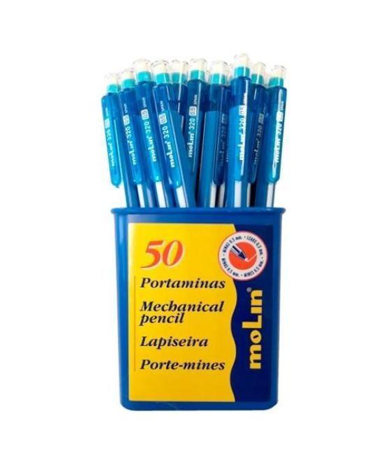 Molin portaminas pm320 hb 0,5mm bote 50 ud azul