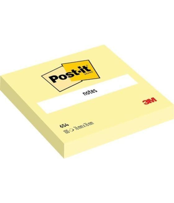 Pack 12 blocs 100 hojas z-notes 76x127mm canary yellow caja cartón r350 cy post-it 7100290186