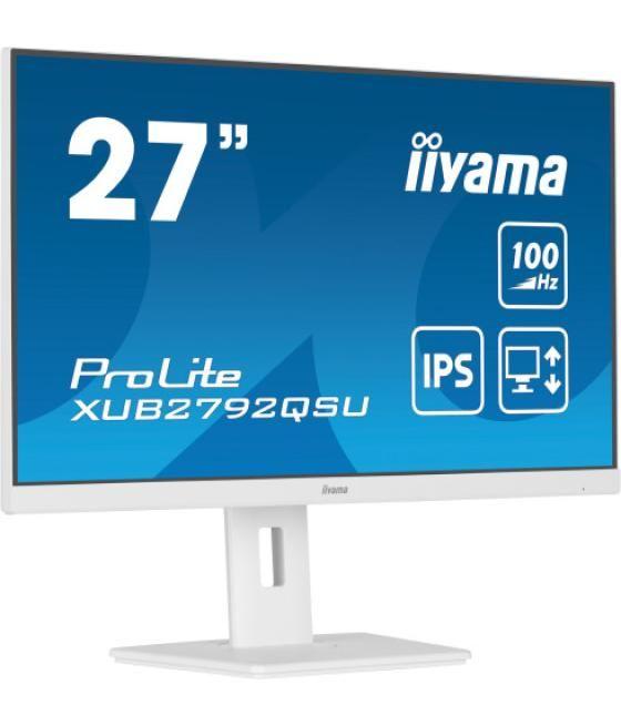 Iiyama prolite xub2792qsu-w6 pantalla para pc 68,6 cm (27") 2560 x 1440 pixeles wide quad hd led blanco