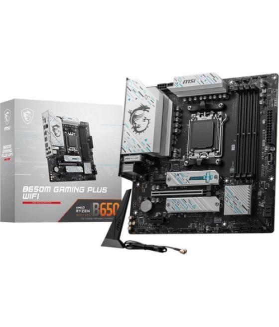 Placa msi b650m gaming plus wifi,amd,am5,b650,4ddr5,192gb,hdmi+dp,4sata3+2m.2,2.5gbe+wifi6e+bt5.3,11usb3.2,matx