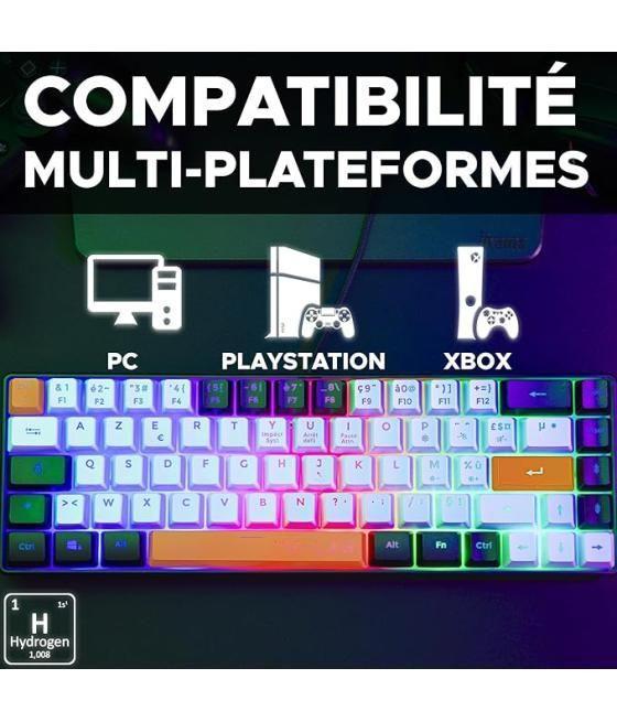 The g-lab keyz hydrogen, teclado de membrana retroiluminado, compacto 60%