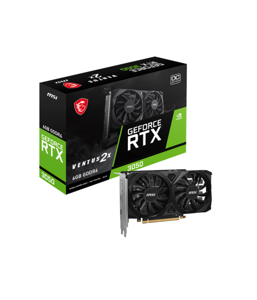 Tarjeta grafica msi rtx geforce 3050 ventus 2x 6gb oc