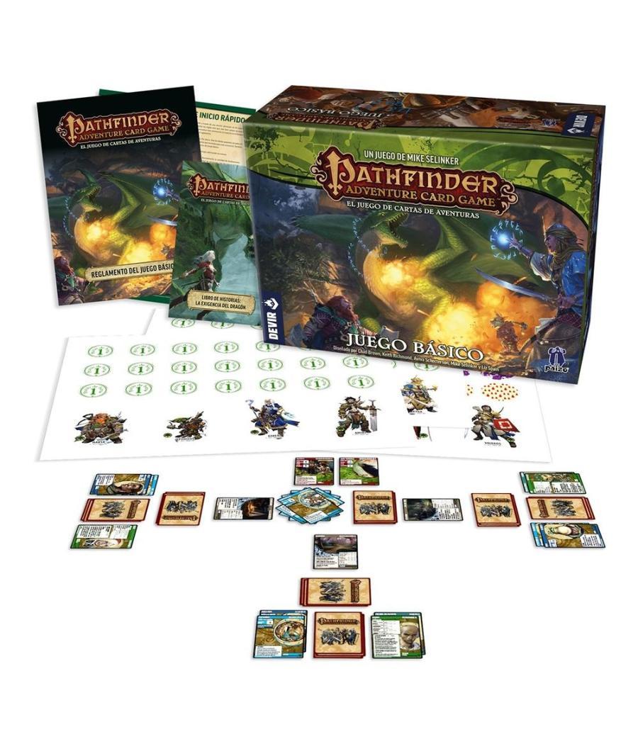 Jueo de cartas devir aventuras de panthfinder juego básico