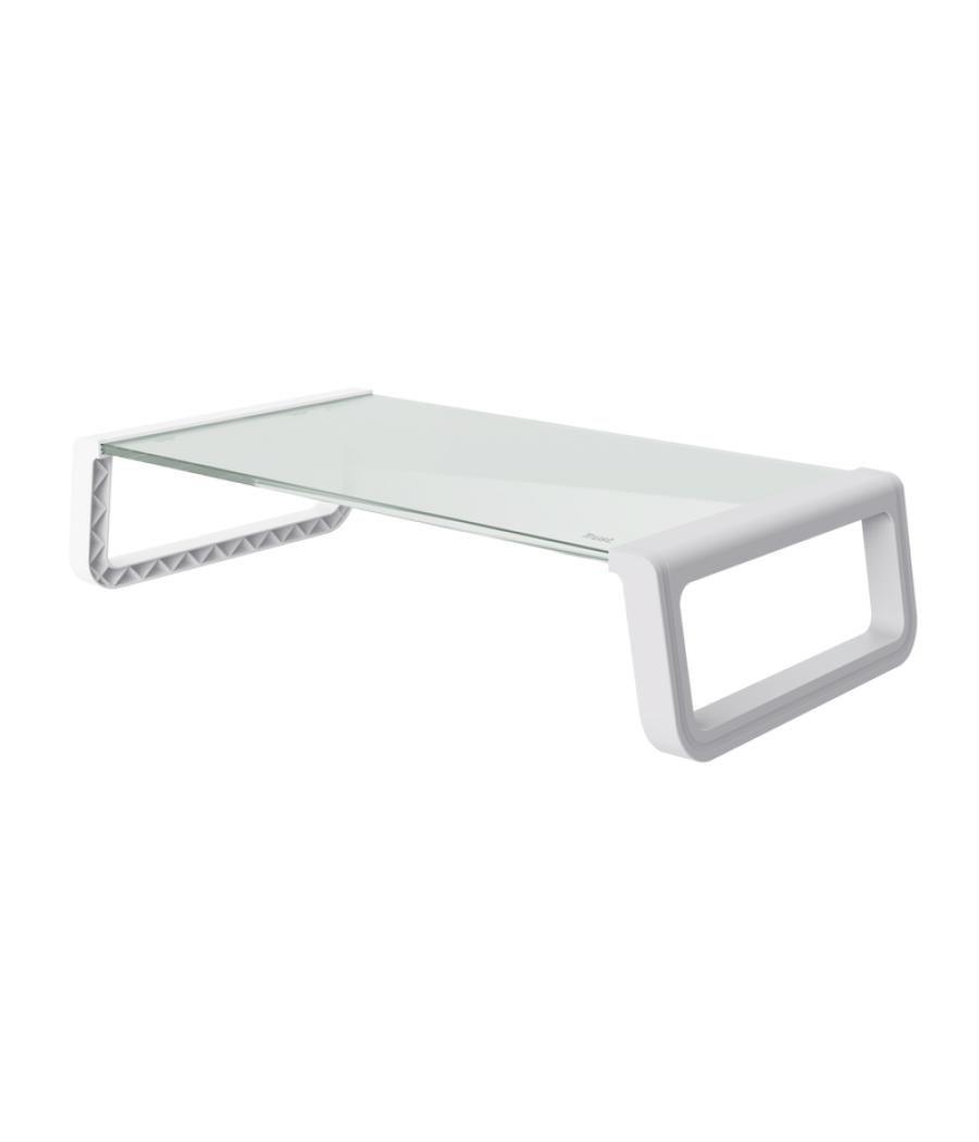 Soporte elevador monta para monitor de cristal templado blanco trust