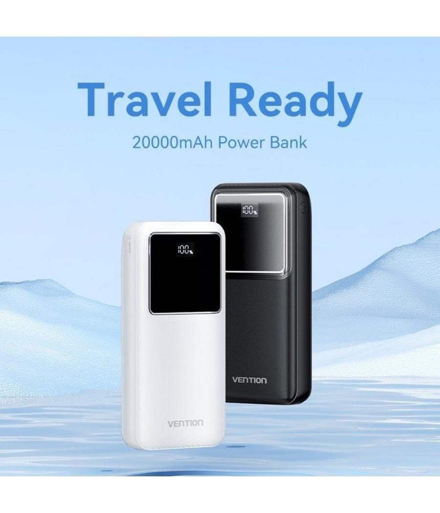 Powerbank 20000mah vention fhlw0/ 22.5w/ blanca
