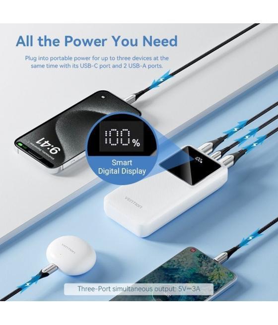 Powerbank 20000mah vention fhlw0/ 22.5w/ blanca