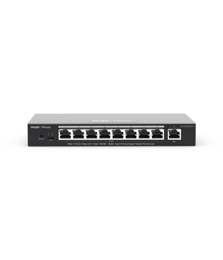 Switch ruijie reyee rg-es209gc-p 5-port 10/100 mbps desktop switch