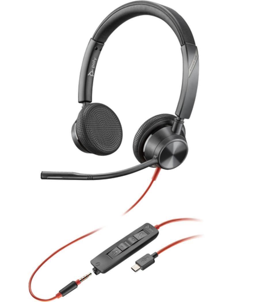 POLY 8X221AA auricular y casco Auriculares Alámbrico Diadema Oficina/Centro de llamadas USB Tipo C Negro