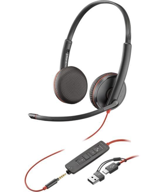 POLY 8X229A6 auricular y casco Auriculares Alámbrico Diadema Oficina/Centro de llamadas USB Tipo C Negro