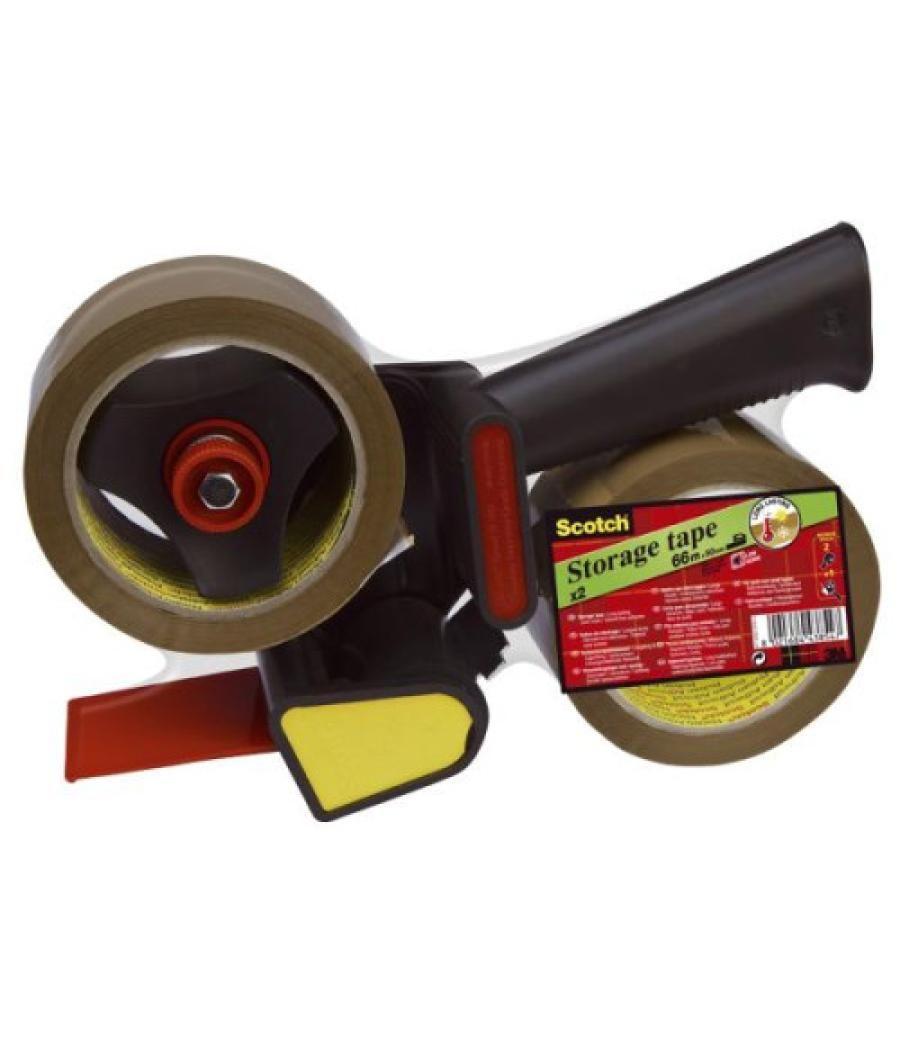 Pack dispensador mango pistola + 2 rollos cinta de embalaje marrón 50mm x 66m hv.5066.r2d.b scoth 7100298856