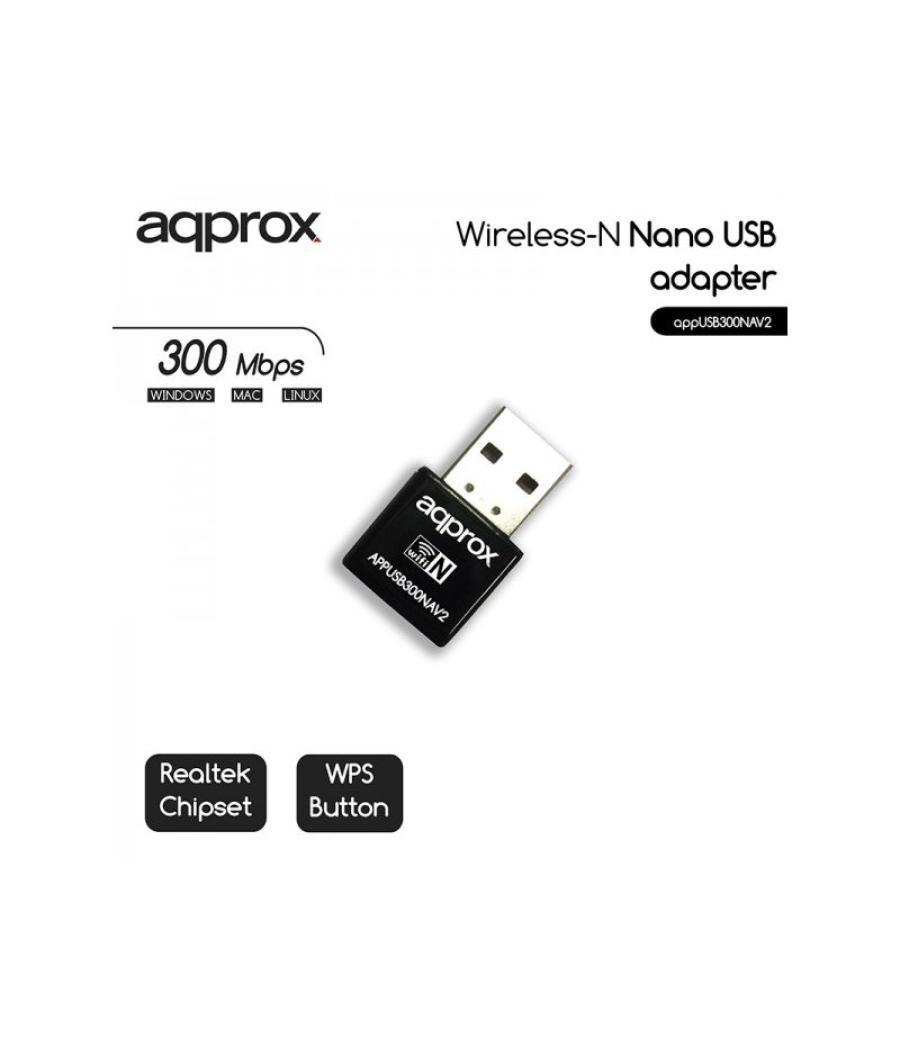 Approx appusb300nav2 tarjeta red wifi n300 nano us