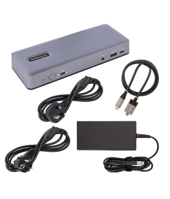 StarTech.com Docking Station USB-C 4K30 Triple /4K60 Doble - Modo Alt DP/DP/HDMI - Hub USB de 7 Puertos - PD 3.0 - GbE - Audio -