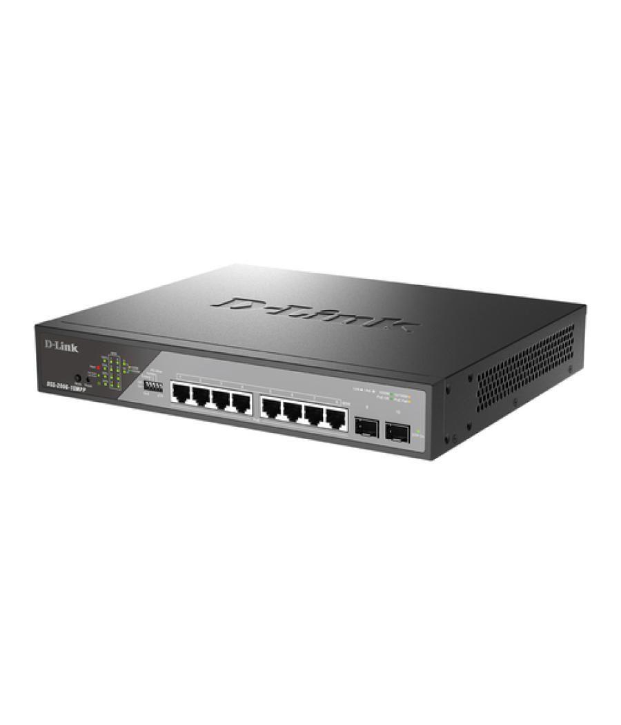 D-Link DSS-200G-10MPP/E switch Gestionado L2 Gigabit Ethernet (10/100/1000) Energía sobre Ethernet (PoE) 1U Gris