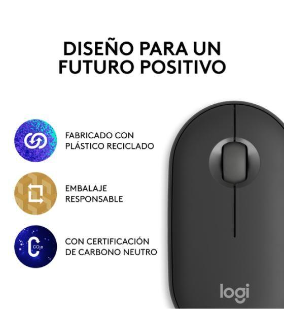 Logitech Pebble 2 M350s ratón Ambidextro RF Wireless + Bluetooth Óptico 4000 DPI