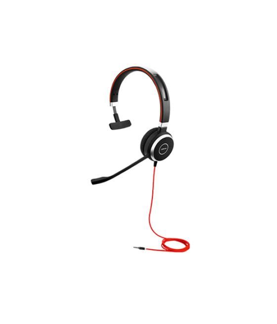 Jabra Evolve 40 Auriculares Alámbrico Diadema Oficina/Centro de llamadas Bluetooth Negro, Rojo, Plata
