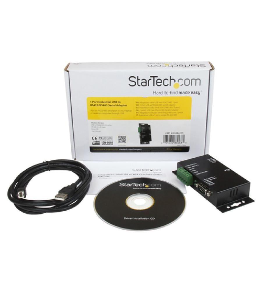 StarTech.com Adaptador USB a Serie Serial RS422 485 un Puerto DB9 o Bloque de Conexión con Aislamiento