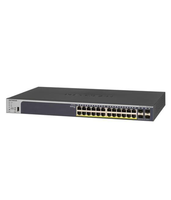 NETGEAR GS728TPP Gestionado L2/L3/L4 Gigabit Ethernet (10/100/1000) Energía sobre Ethernet (PoE) 1U Negro