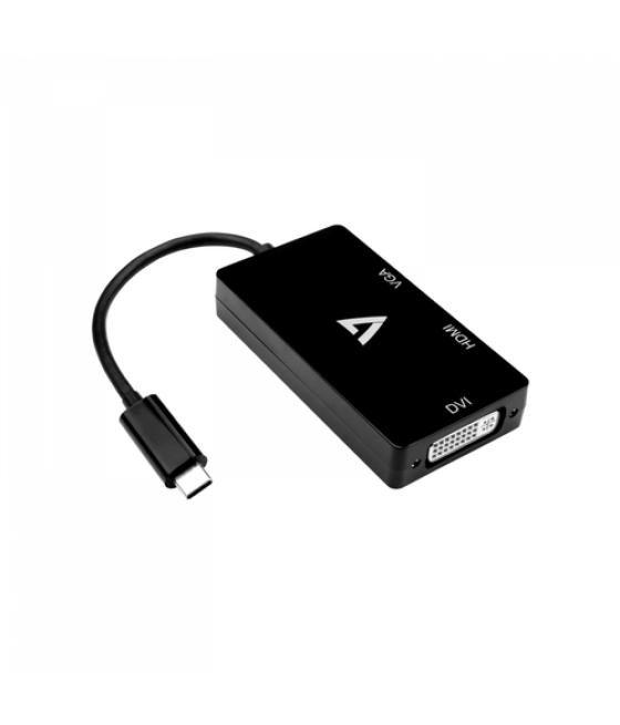 V7 V7UC-VGADVIHDMI-BLK Adaptador gráfico USB 3840 x 2160 Pixeles Negro