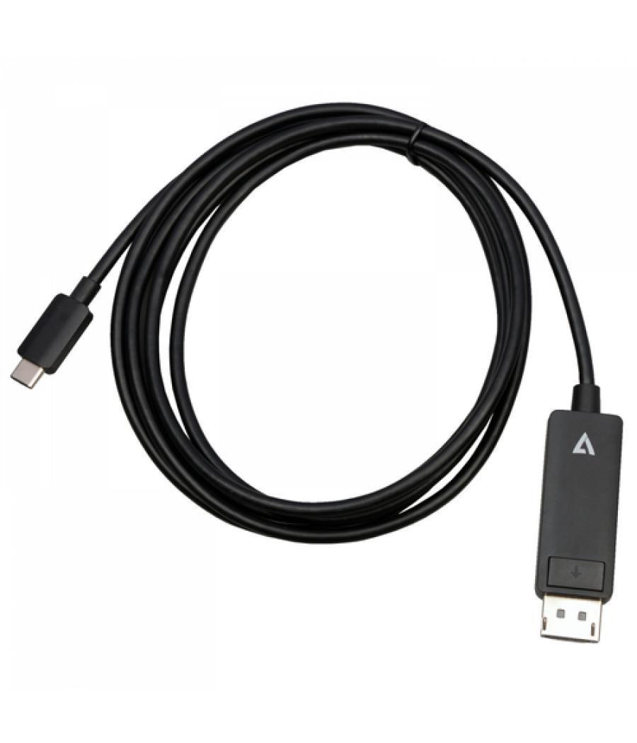 V7 V7USBCDP14-2M DisplayPort USB Tipo C Negro