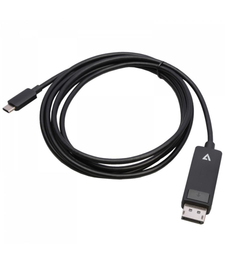 V7 V7USBCDP14-2M DisplayPort USB Tipo C Negro