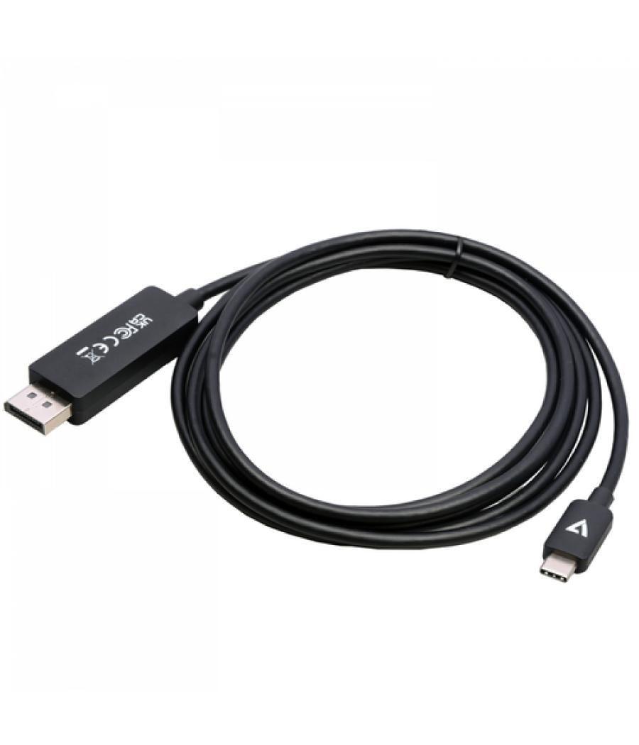 V7 V7USBCDP14-2M DisplayPort USB Tipo C Negro