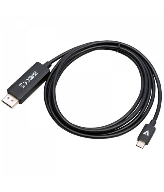 V7 V7USBCDP14-2M DisplayPort USB Tipo C Negro