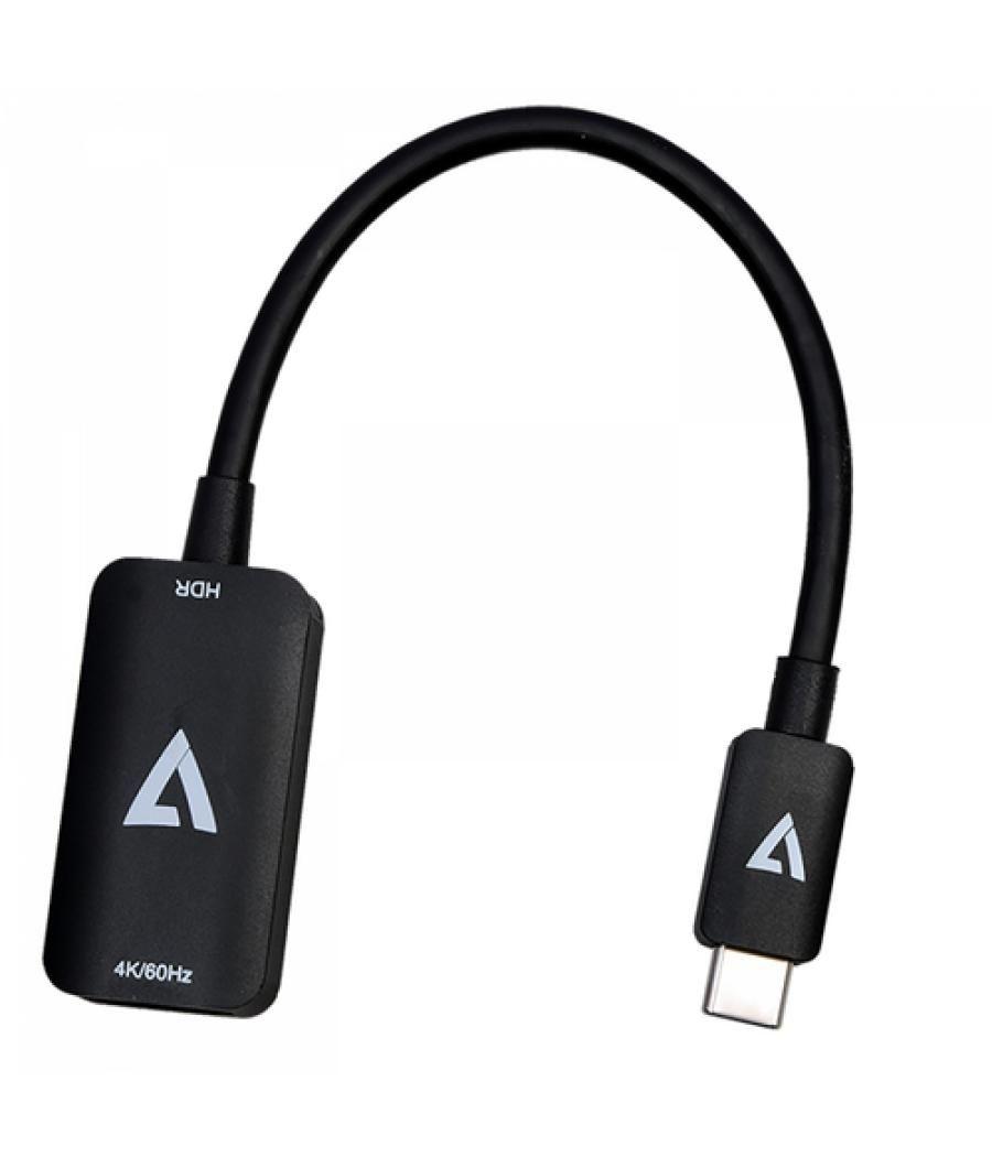 V7 V7USBCHDMI4K60HZ adaptador de cable de vídeo HDMI tipo A (Estándar) USB Tipo C Negro