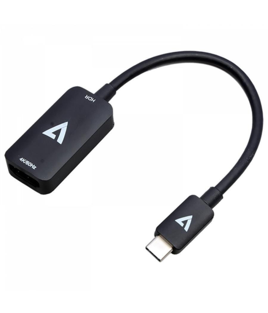 V7 V7USBCHDMI4K60HZ adaptador de cable de vídeo HDMI tipo A (Estándar) USB Tipo C Negro