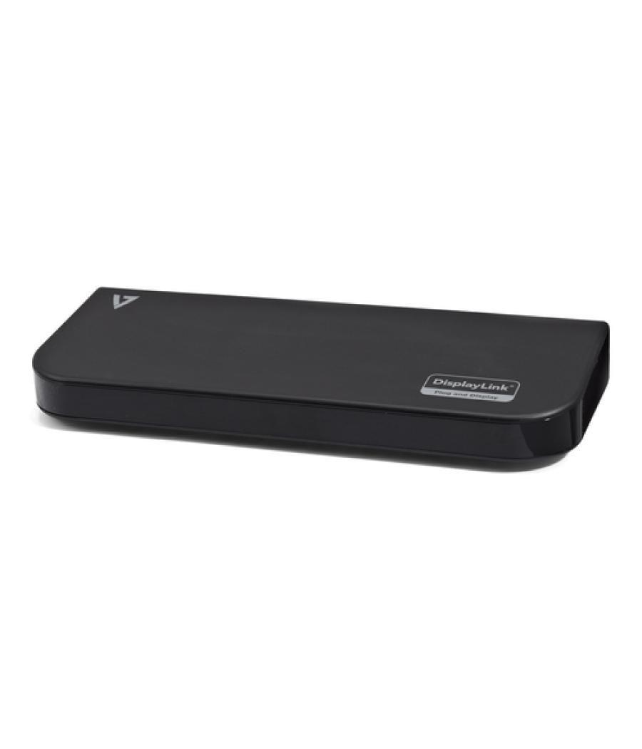 V7 UDDS2 base para portátil y replicador de puertos Acoplamiento USB 2.0 Negro