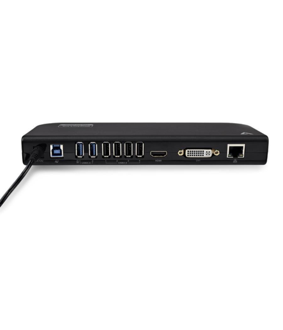 V7 UDDS2 base para portátil y replicador de puertos Acoplamiento USB 2.0 Negro