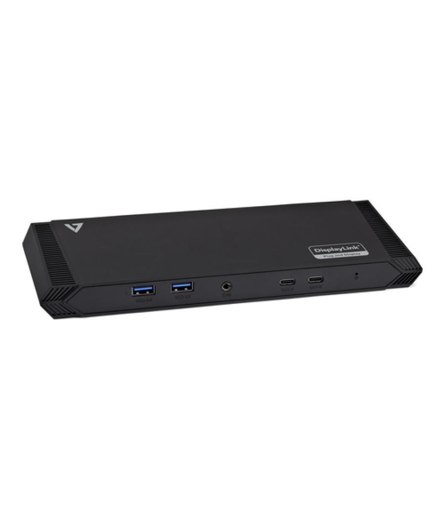 V7 DOCKUSBC base para portátil y replicador de puertos Acoplamiento USB 3.2 Gen 1 (3.1 Gen 1) Type-A Negro