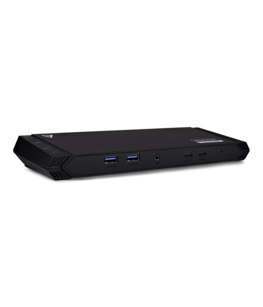 V7 DOCKUSBC base para portátil y replicador de puertos Acoplamiento USB 3.2 Gen 1 (3.1 Gen 1) Type-A Negro