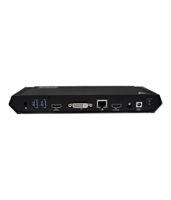 V7 DOCKUSBC base para portátil y replicador de puertos Acoplamiento USB 3.2 Gen 1 (3.1 Gen 1) Type-A Negro