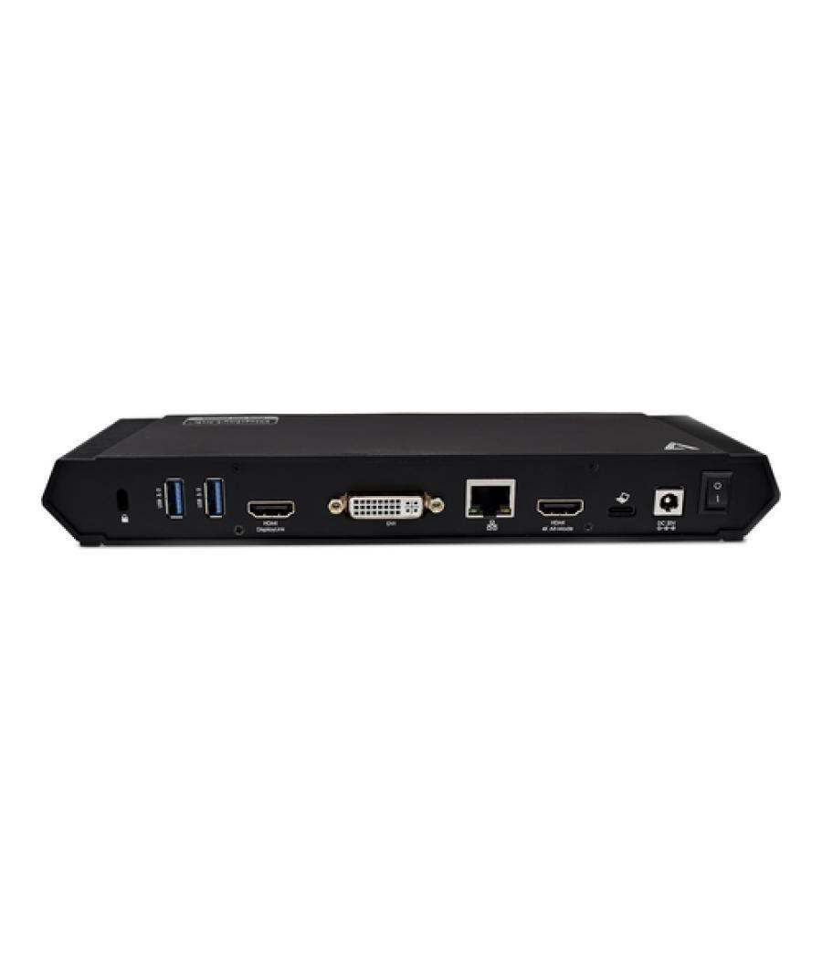 V7 DOCKUSBC base para portátil y replicador de puertos Acoplamiento USB 3.2 Gen 1 (3.1 Gen 1) Type-A Negro