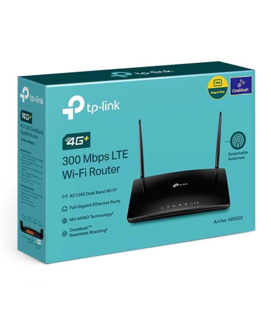 TP-Link Archer MR500 router inalámbrico Gigabit Ethernet Doble banda (2,4 GHz / 5 GHz) 4G Negro