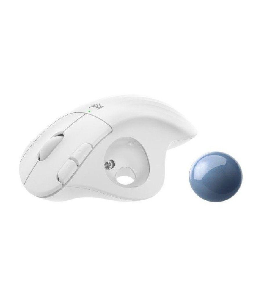 Ratón Trackball Inalámbrico Logitech ERGO M575/ Hasta 2000 DPI/ Blanco Crudo - Imagen 4