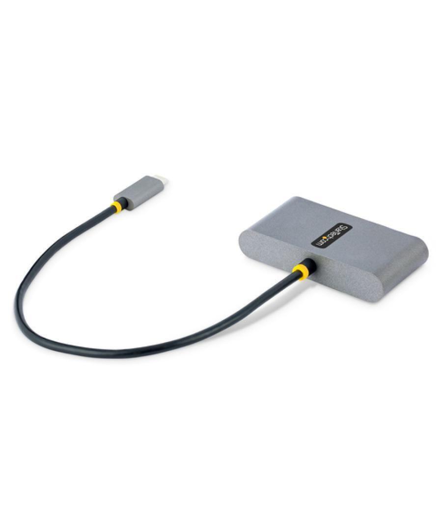 StarTech.com Hub Concentrador USB-C de 4 Puertos con Entrega de Alimentación de 100W de Paso - Ladrón USB Tipo C - - 2x USB-A + 