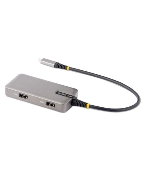 StarTech.com Adaptador Multipuertos USB-C - Docking Station USB Tipo C HDMI 4K60 - Hub Ladrón USB 3.0 de 2 Puertos - Entrega de 