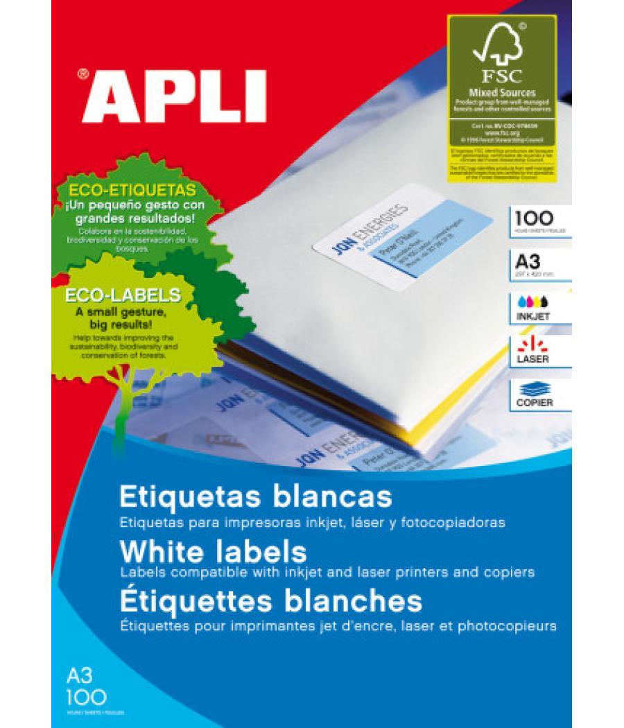 Apli 11352 etiqueta de impresora blanco