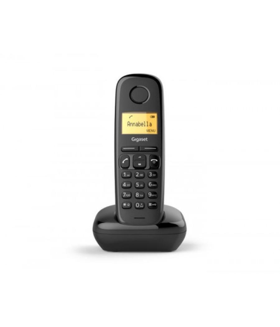 Gigaset a170 duo teléfono dect/analógico negro identificador de llamadas